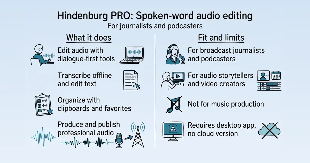 Hindenburg PRO at a glance