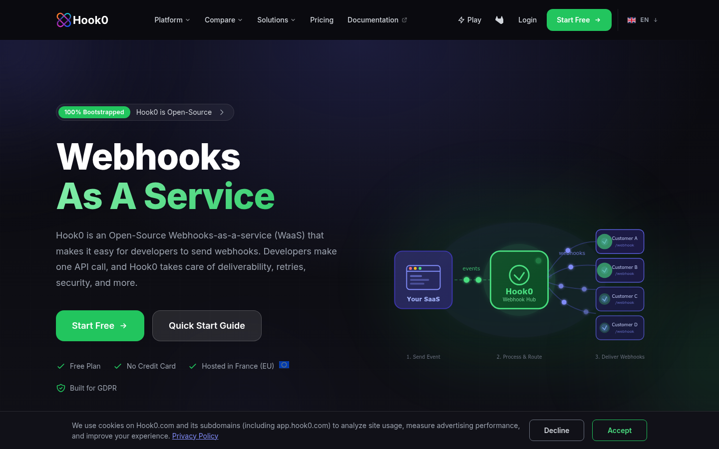 Homepage of the website, as captured