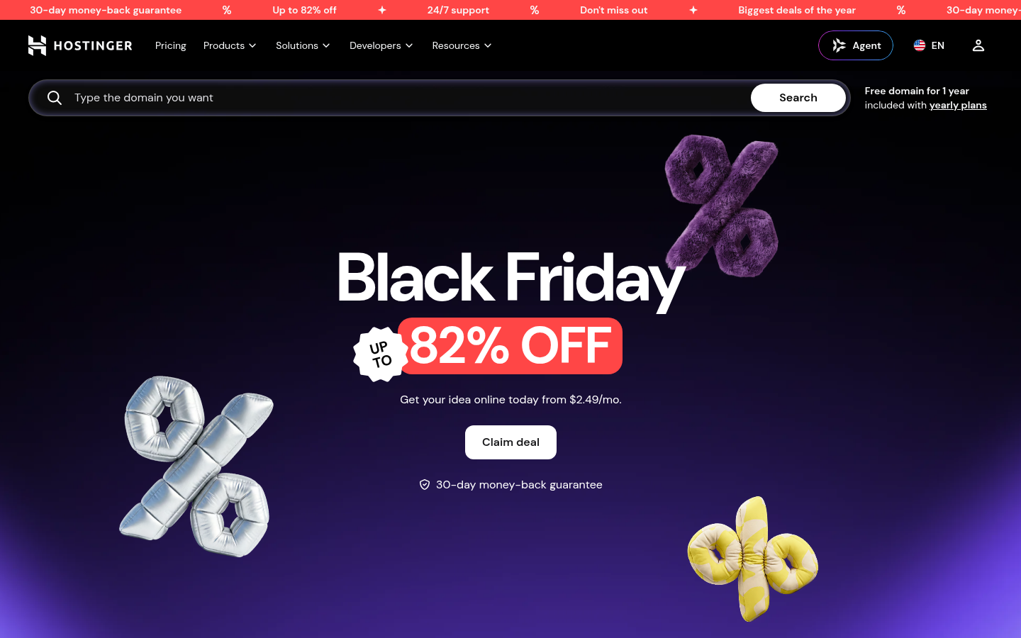 Homepage of the website, as captured