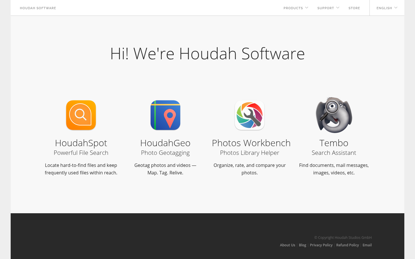 Homepage of the website, as captured