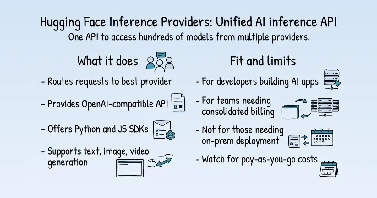 Hugging Face Inference Providers at a glance