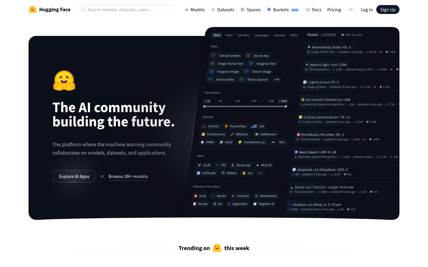 Homepage of the website, as captured