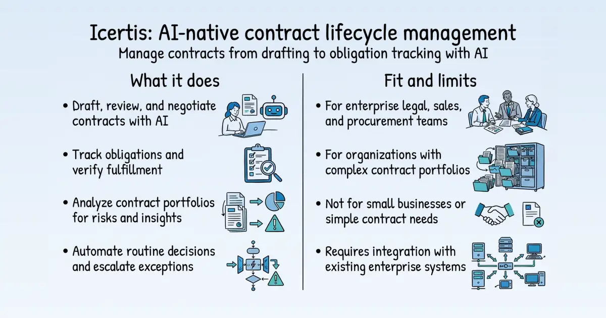Icertis Contract Intelligence at a glance