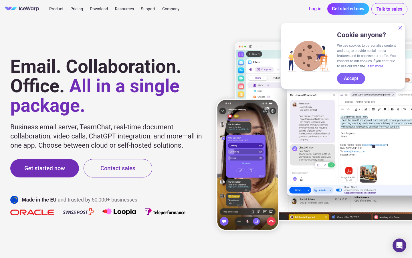 Homepage of the website, as captured