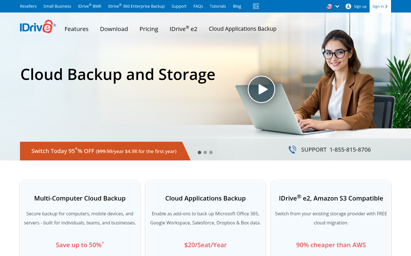 Homepage of the website, as captured