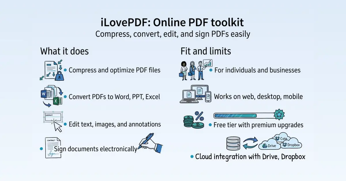 iLovePDF at a glance