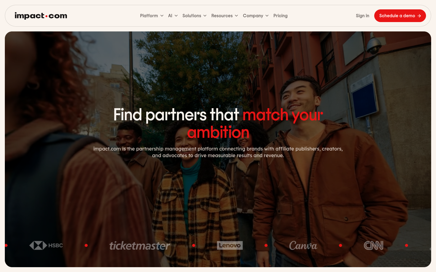 Homepage of the website, as captured