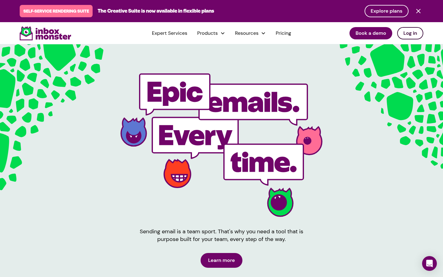 Homepage of the website, as captured