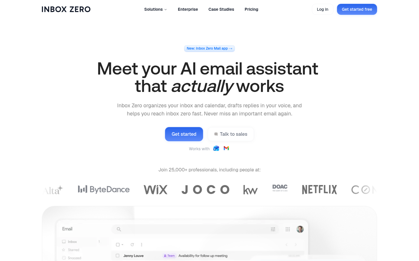Homepage of the website, as captured