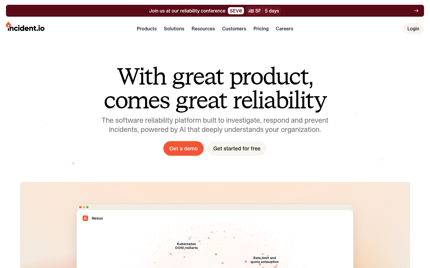 Homepage of the website, as captured