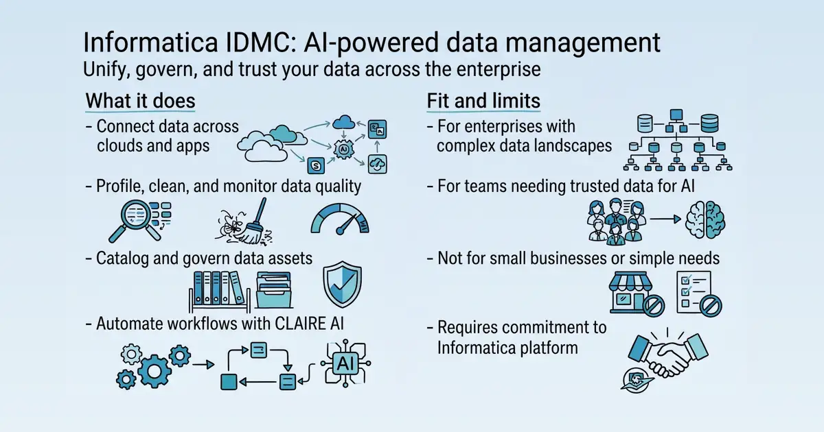 Informatica Intelligent Data Management Cloud (IDMC) at a glance