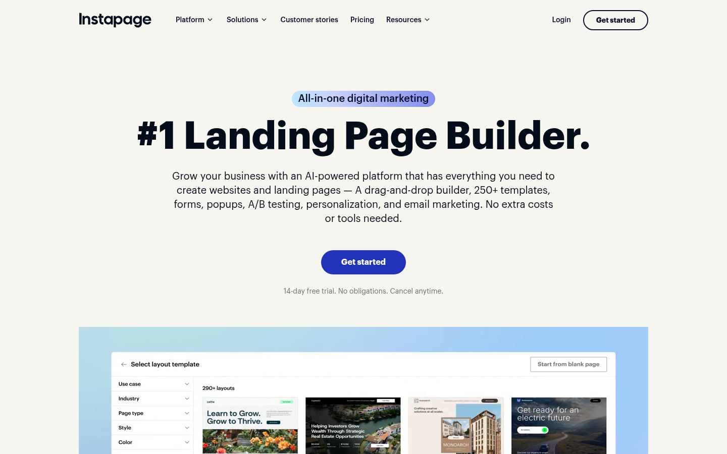 Homepage of the website, as captured