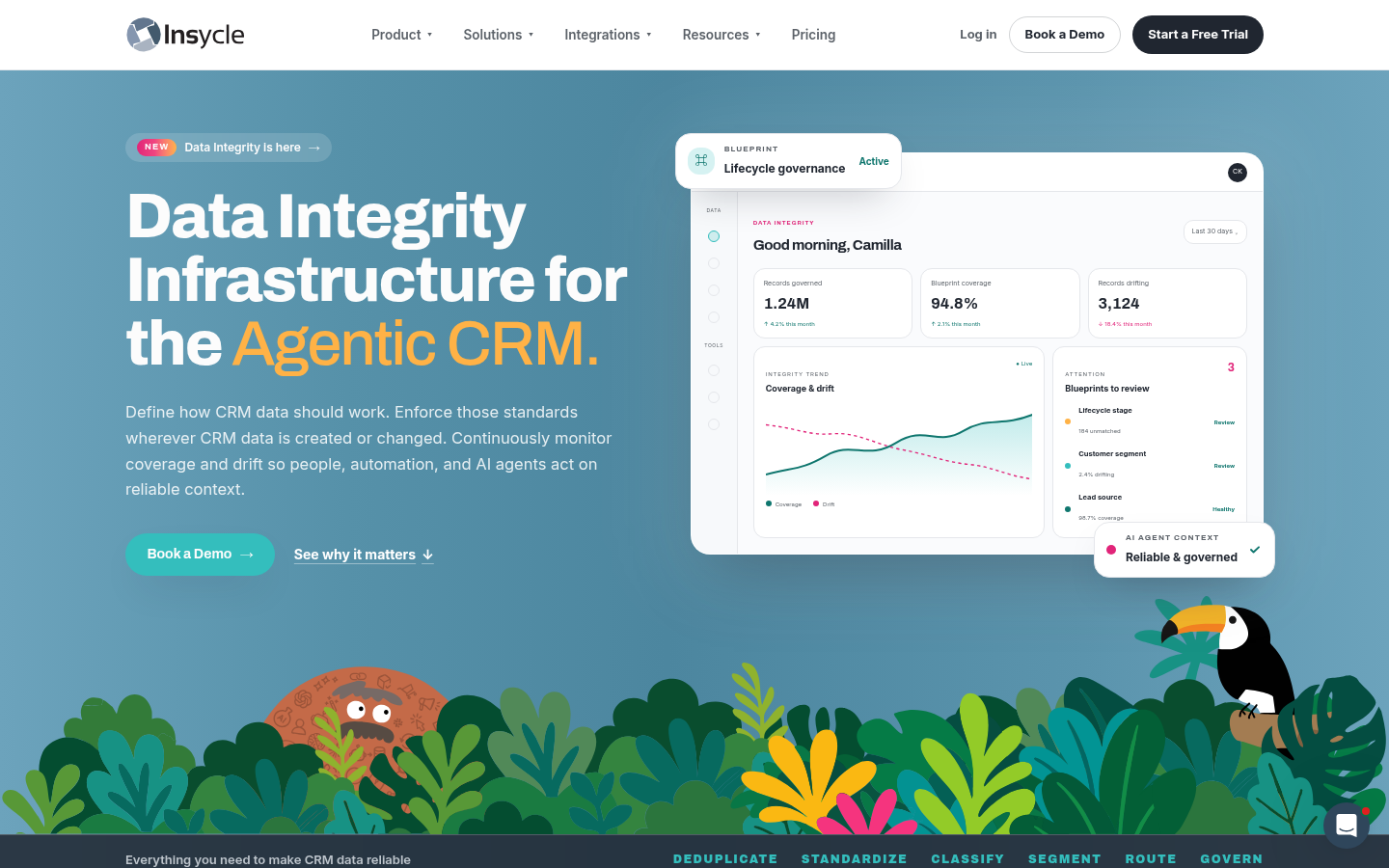 Homepage of the website, as captured