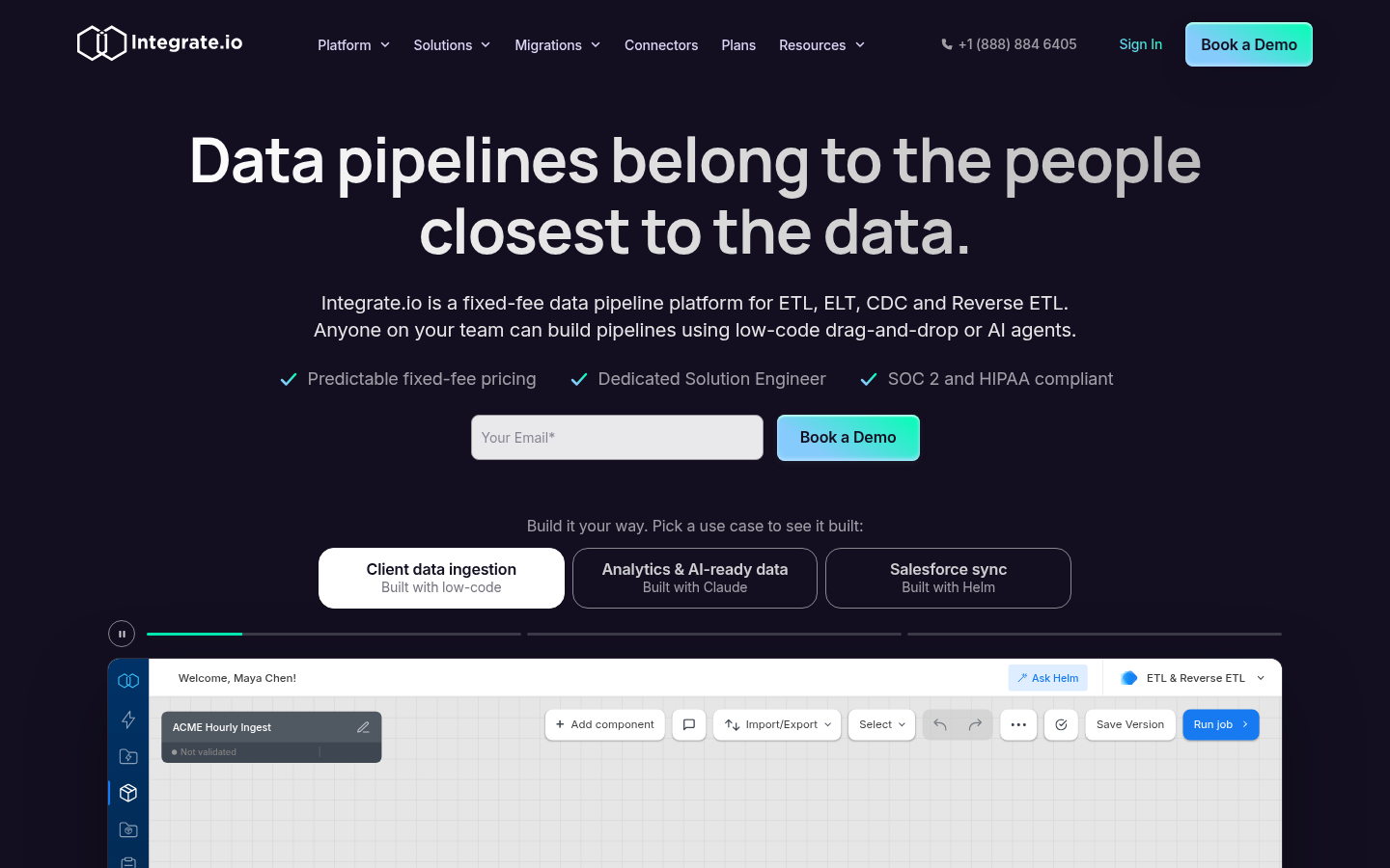 Homepage of the website, as captured