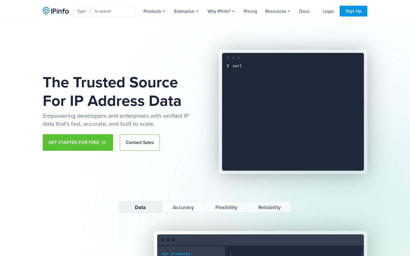 Homepage of the website, as captured