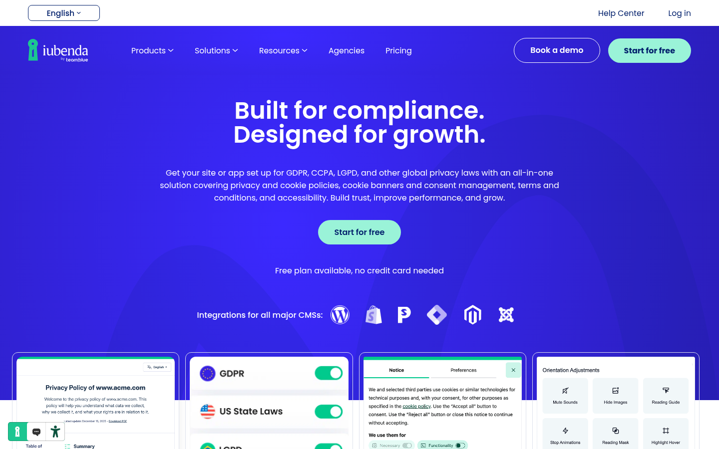 Homepage of the website, as captured