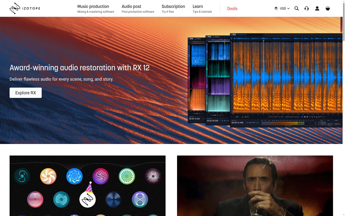 Homepage of the website, as captured