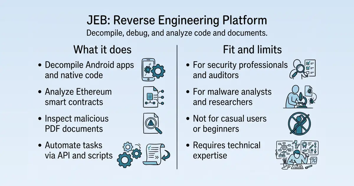 JEB Decompiler at a glance