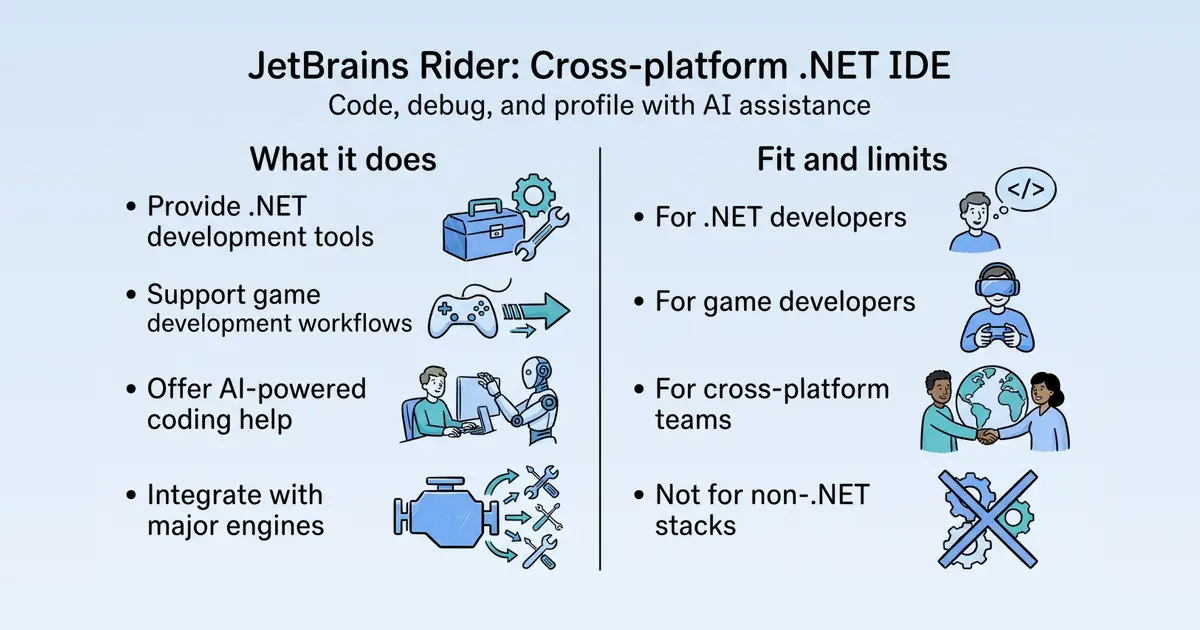 JetBrains Rider at a glance