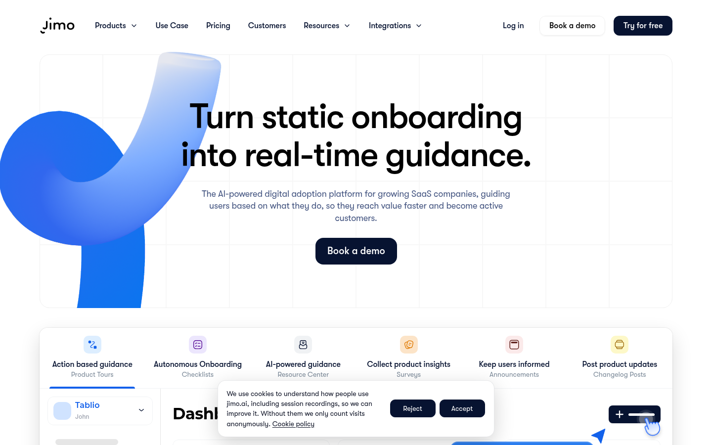 Homepage of the website, as captured