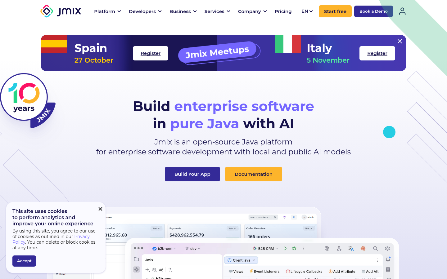 Homepage of the website, as captured