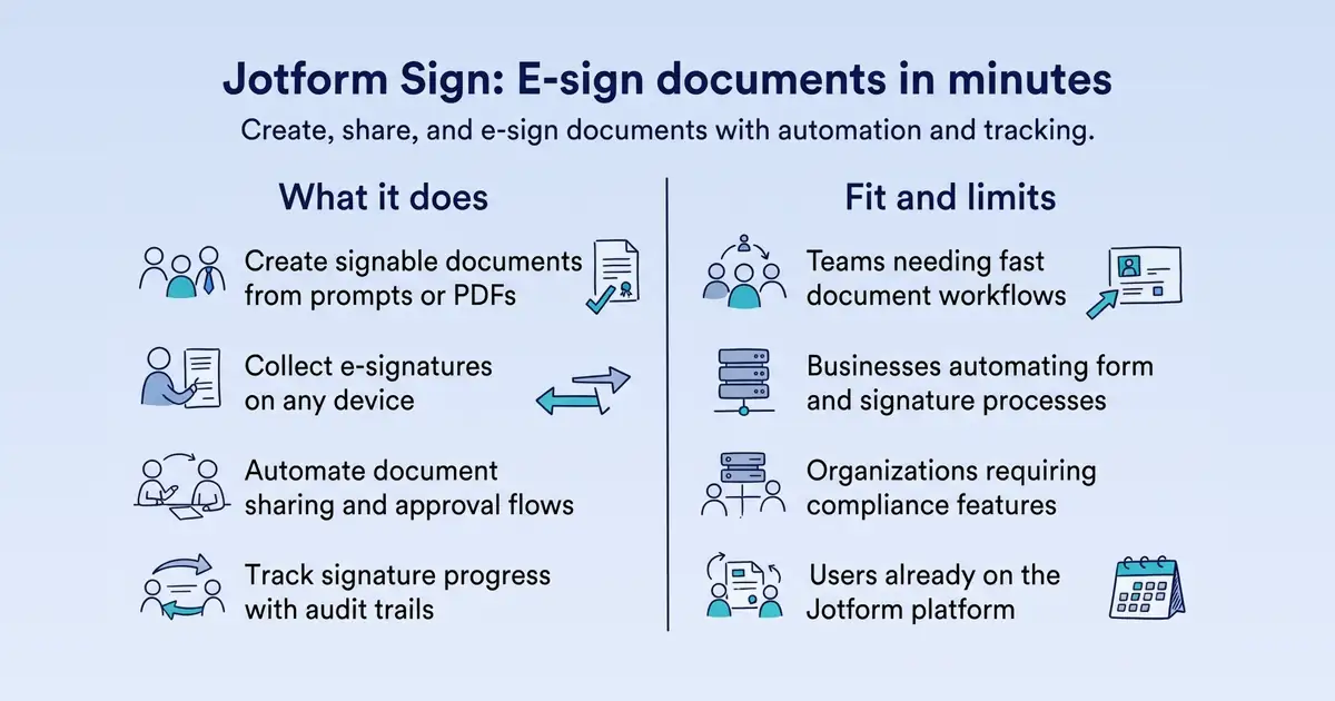 Jotform Sign at a glance