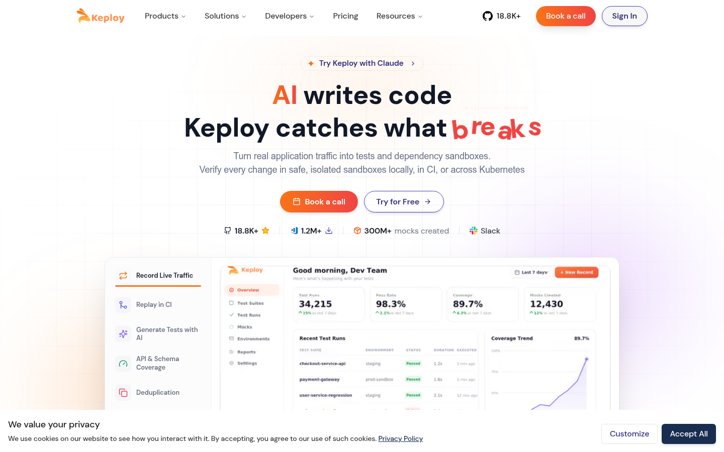 Homepage of the website, as captured