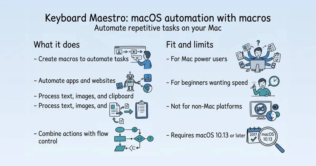 Keyboard Maestro at a glance