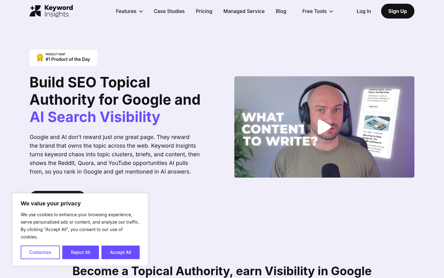 Homepage of the website, as captured