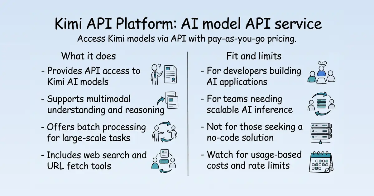 Kimi API Platform at a glance