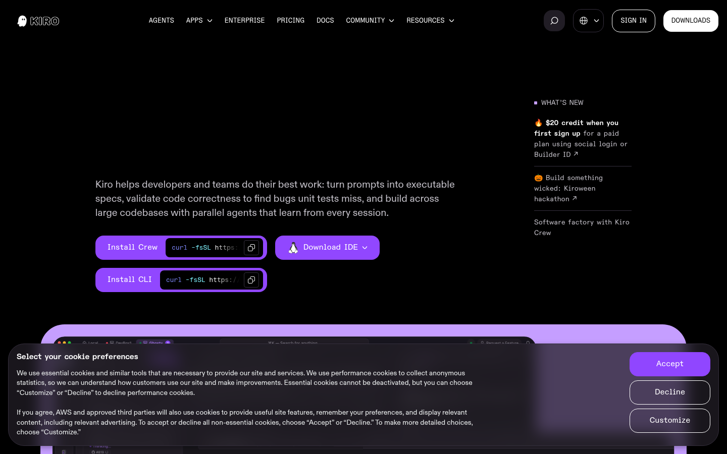 Homepage of the website, as captured