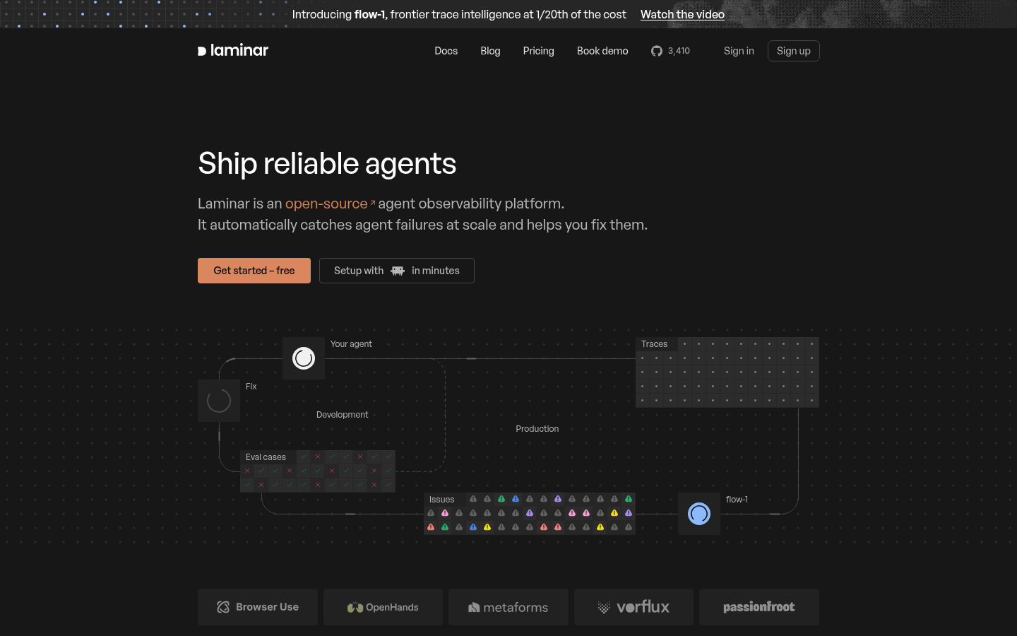 Homepage of the website, as captured
