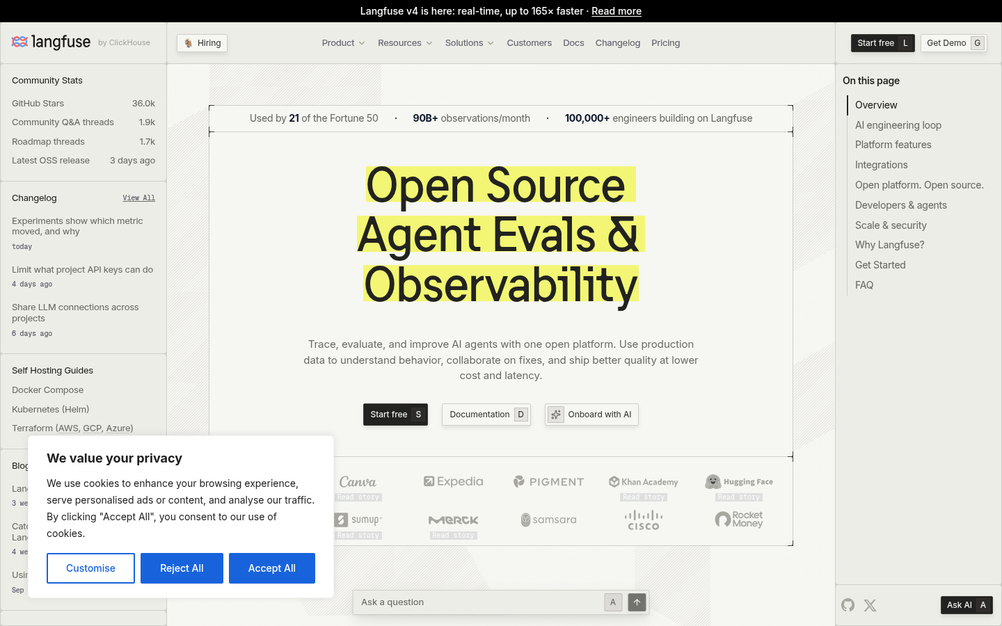 Homepage of the website, as captured