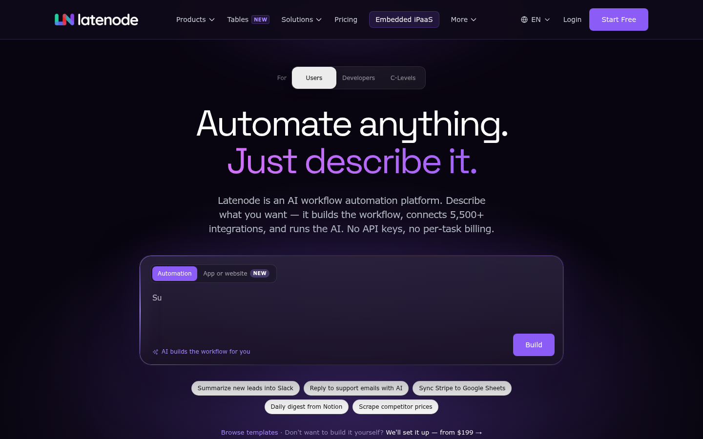 Homepage of the website, as captured