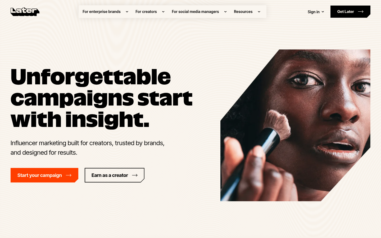 Homepage of the website, as captured