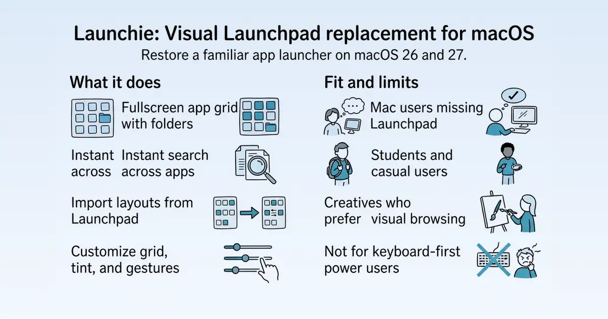 Launchie at a glance