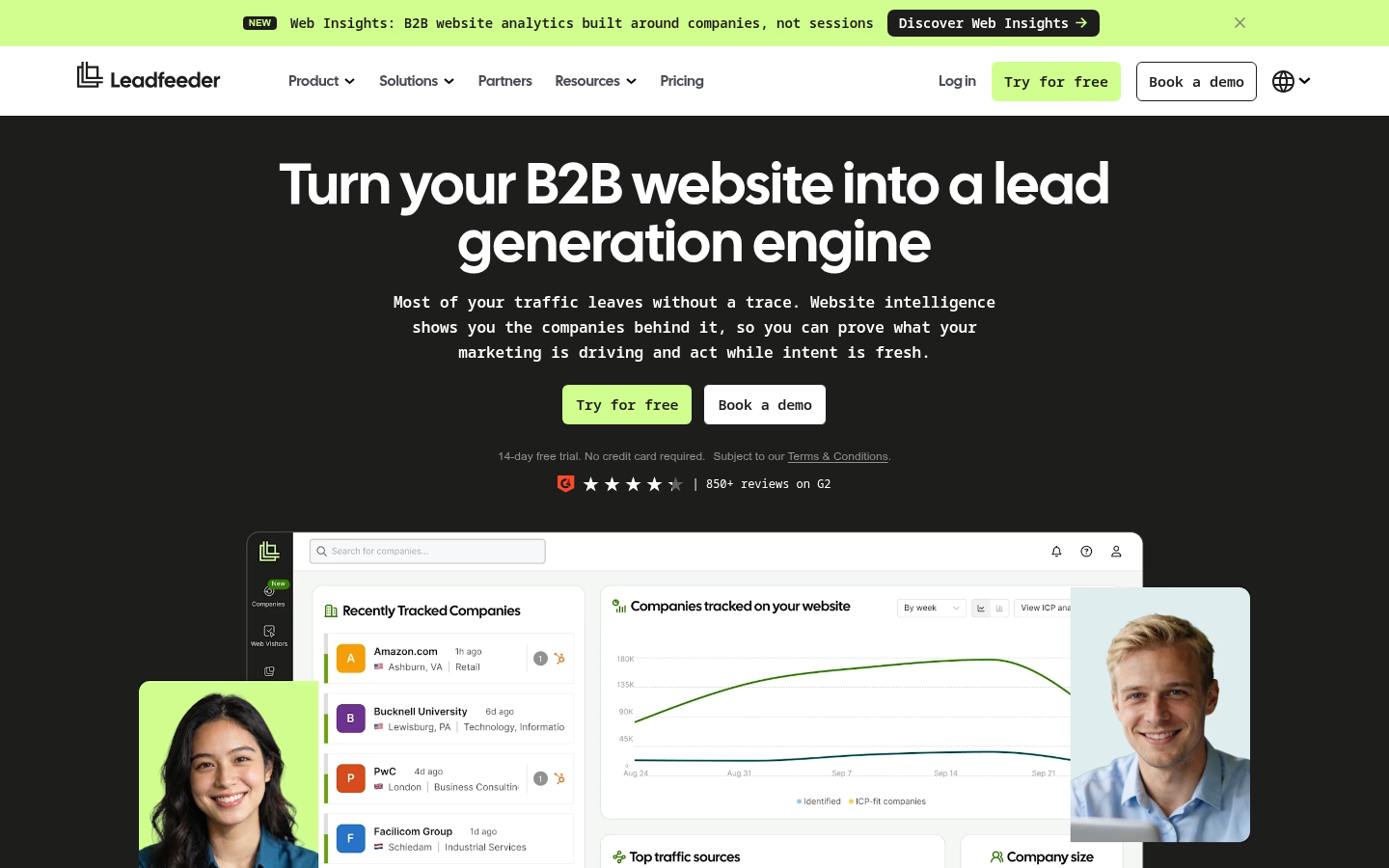 Homepage of the website, as captured