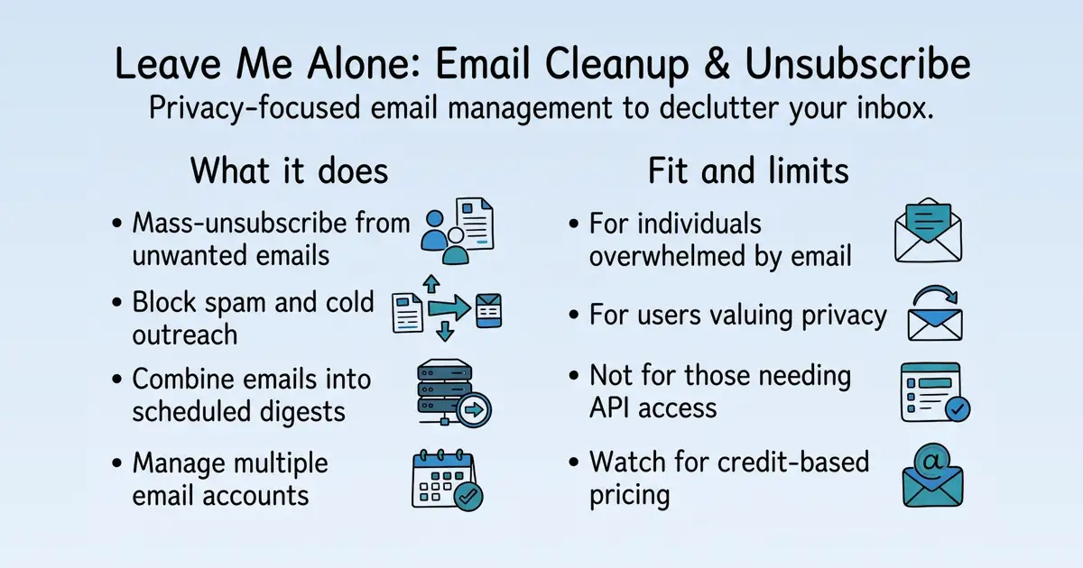 Leave Me Alone at a glance