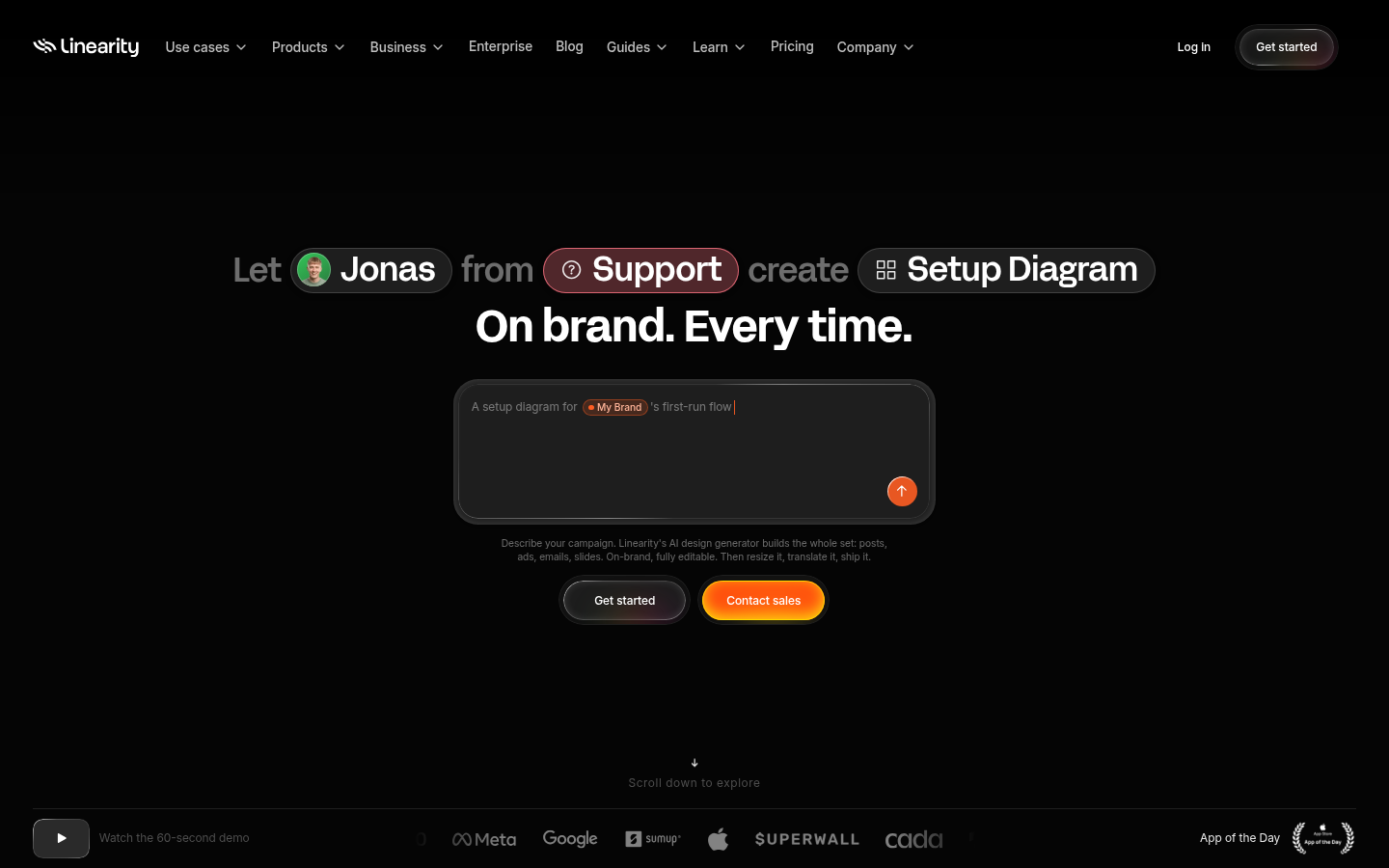 Homepage of the website, as captured