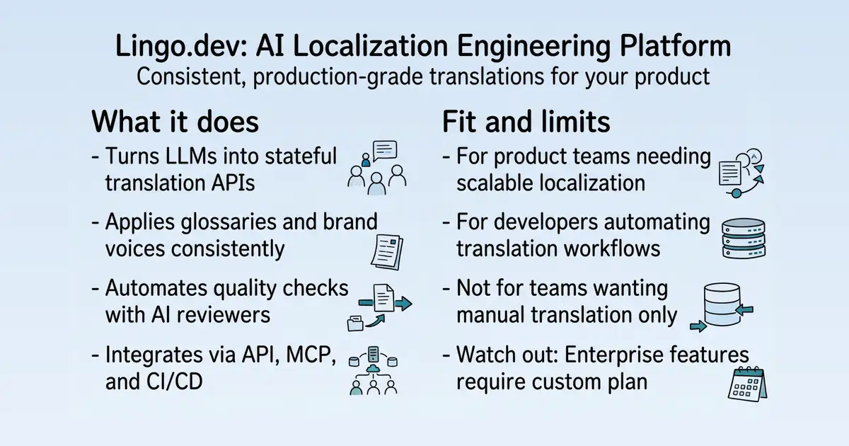 Lingo.dev at a glance