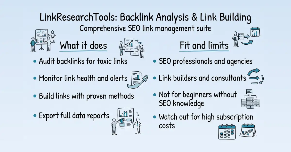 LinkResearchTools at a glance
