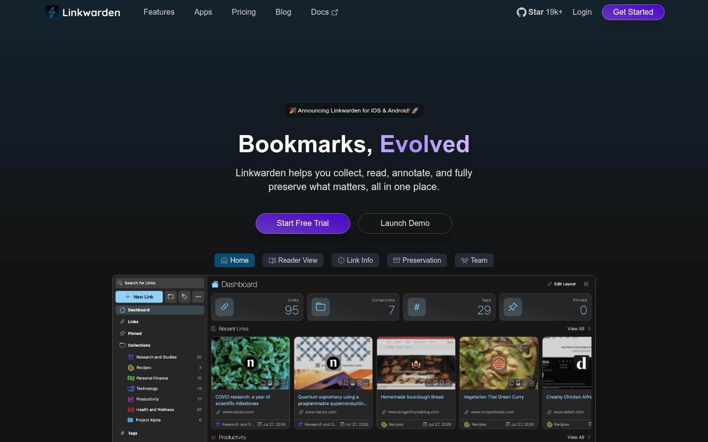Homepage of the website, as captured