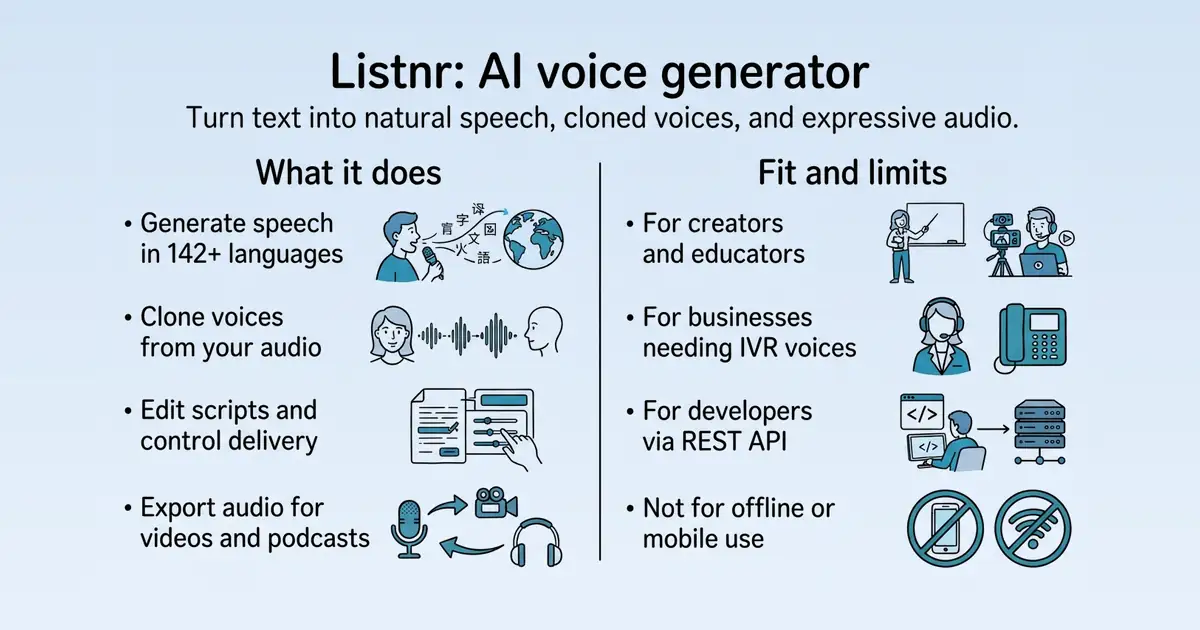 Listnr at a glance