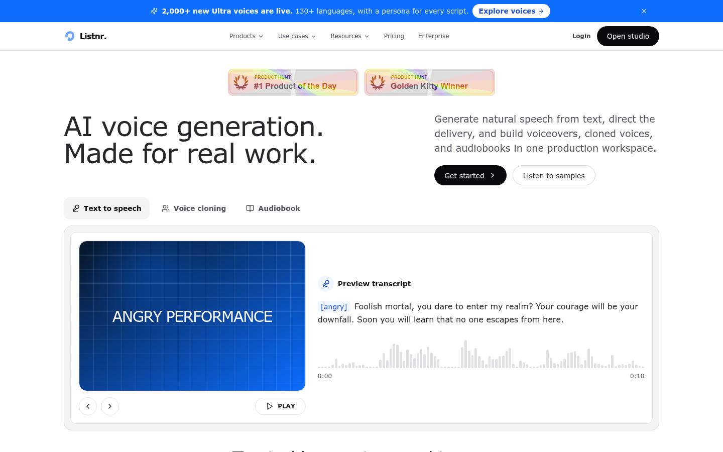 Homepage of the website, as captured