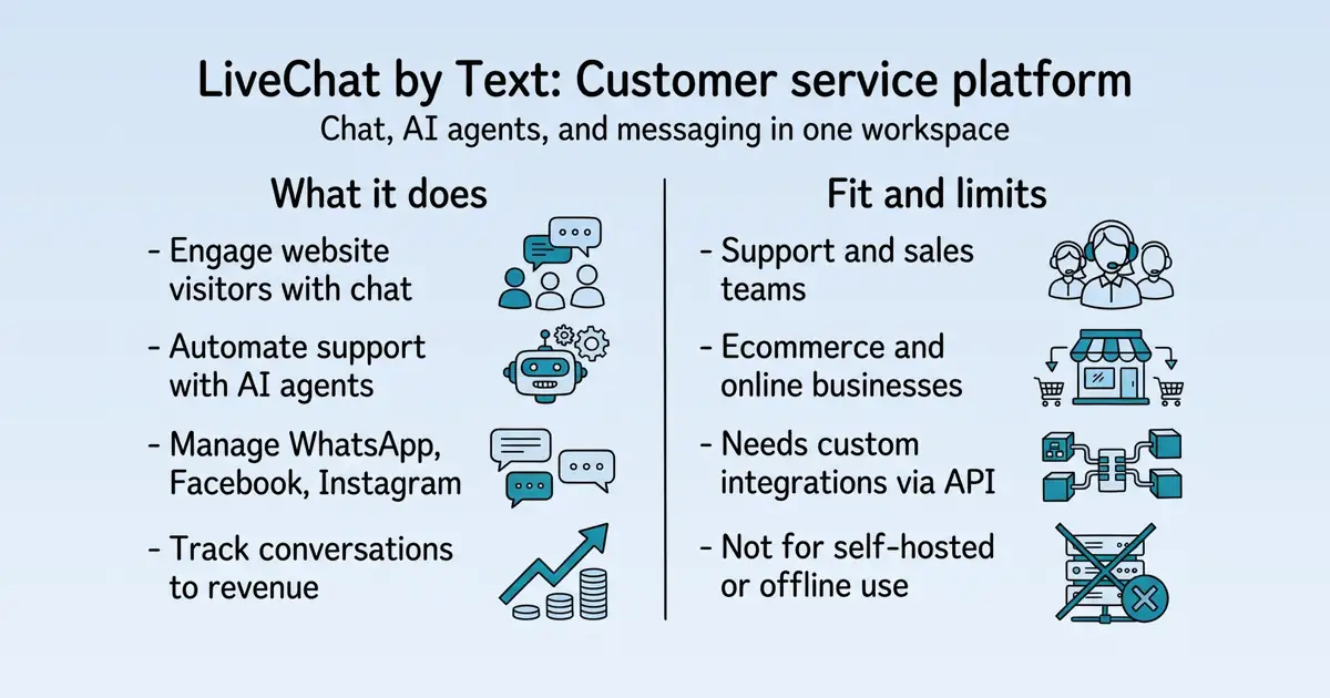 LiveChat by Text at a glance