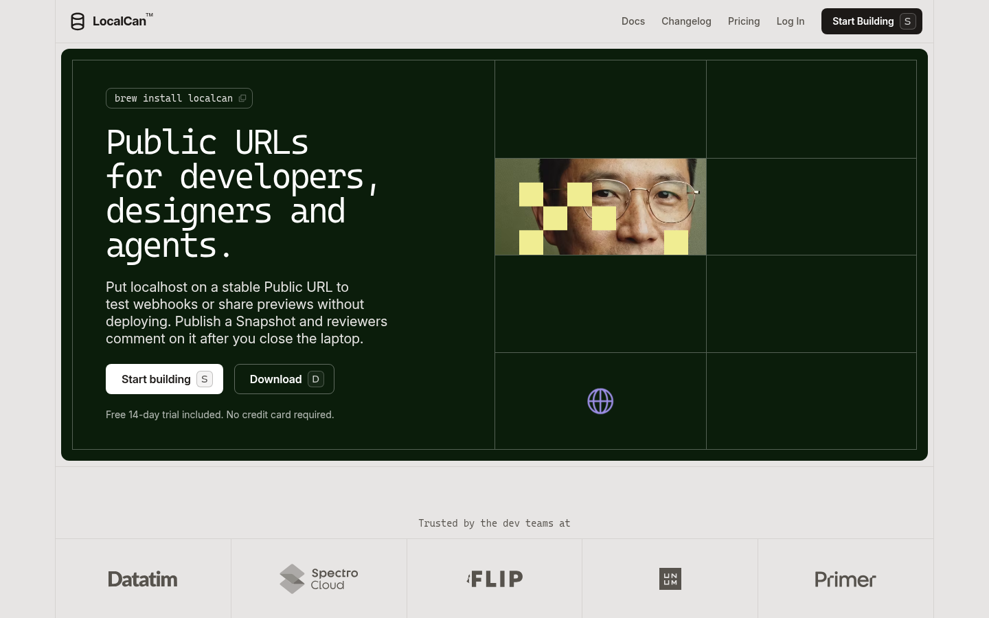 Homepage of the website, as captured