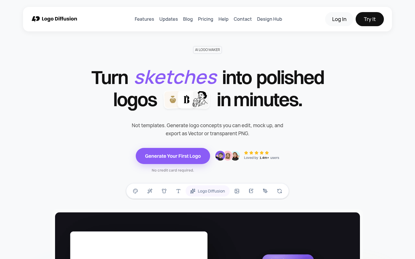 Homepage of the website, as captured