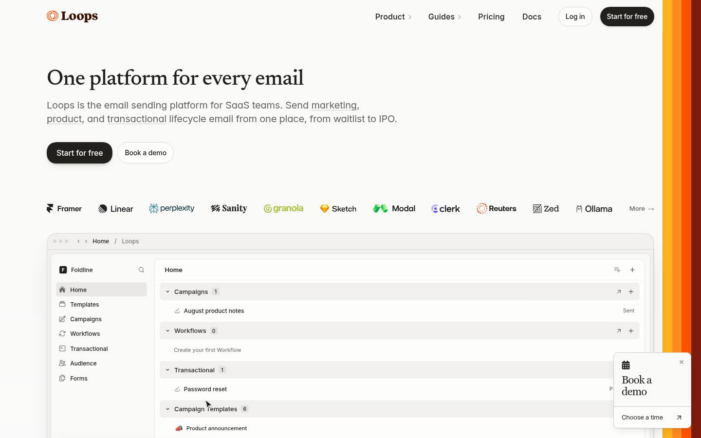 Homepage of the website, as captured