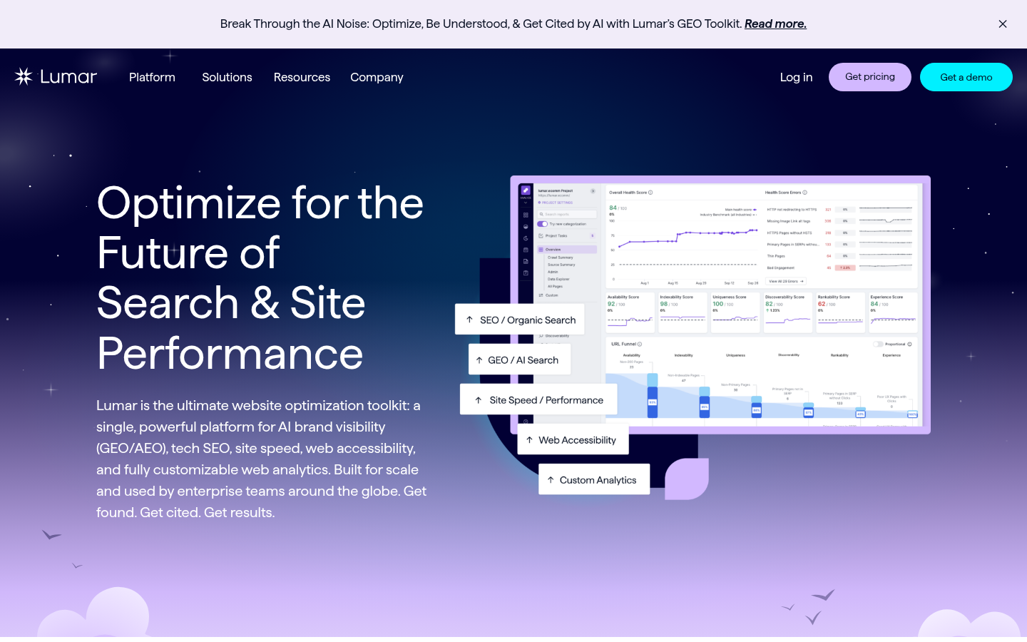Homepage of the website, as captured