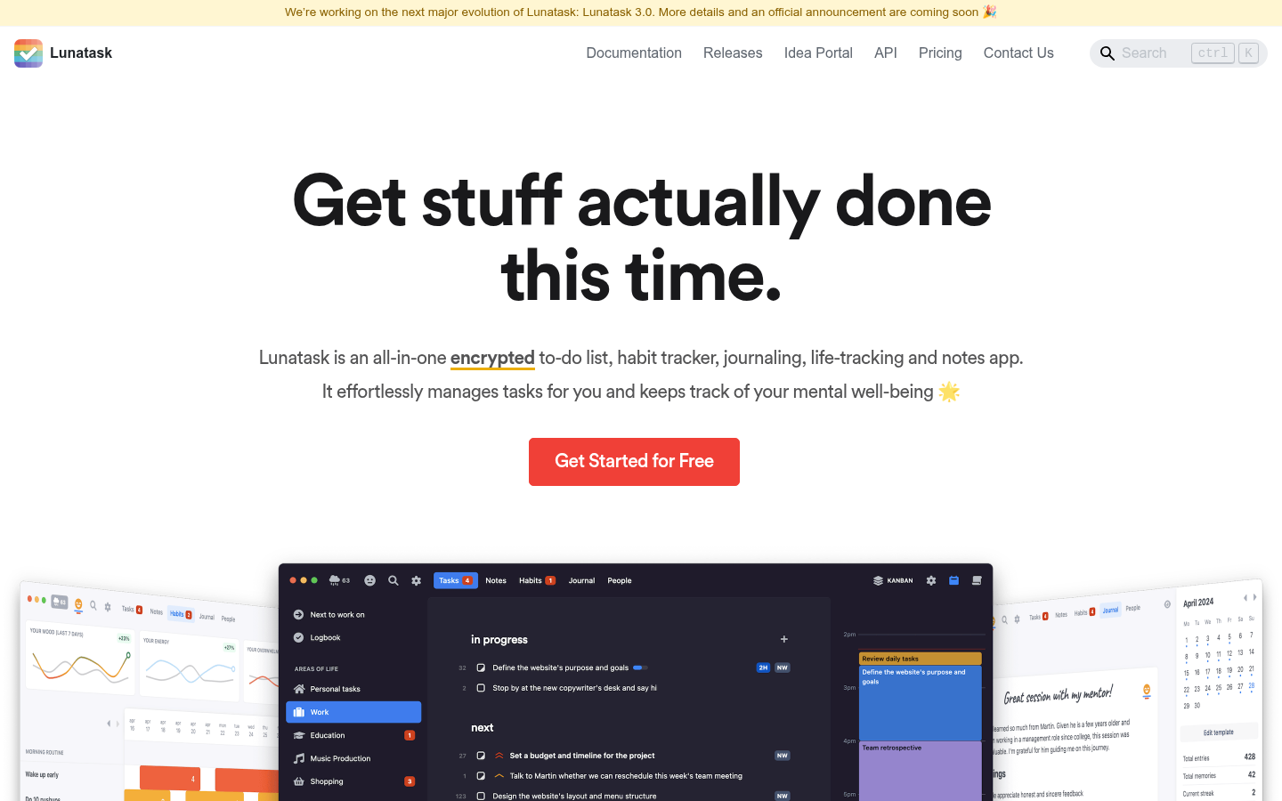 Homepage of the website, as captured